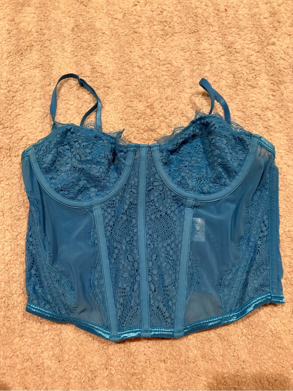 White fox corset top